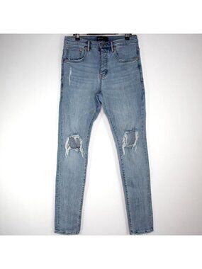 Purple Brand Mens 31 x 32 80080 Destroyed Distressed Slim Jeans C1275